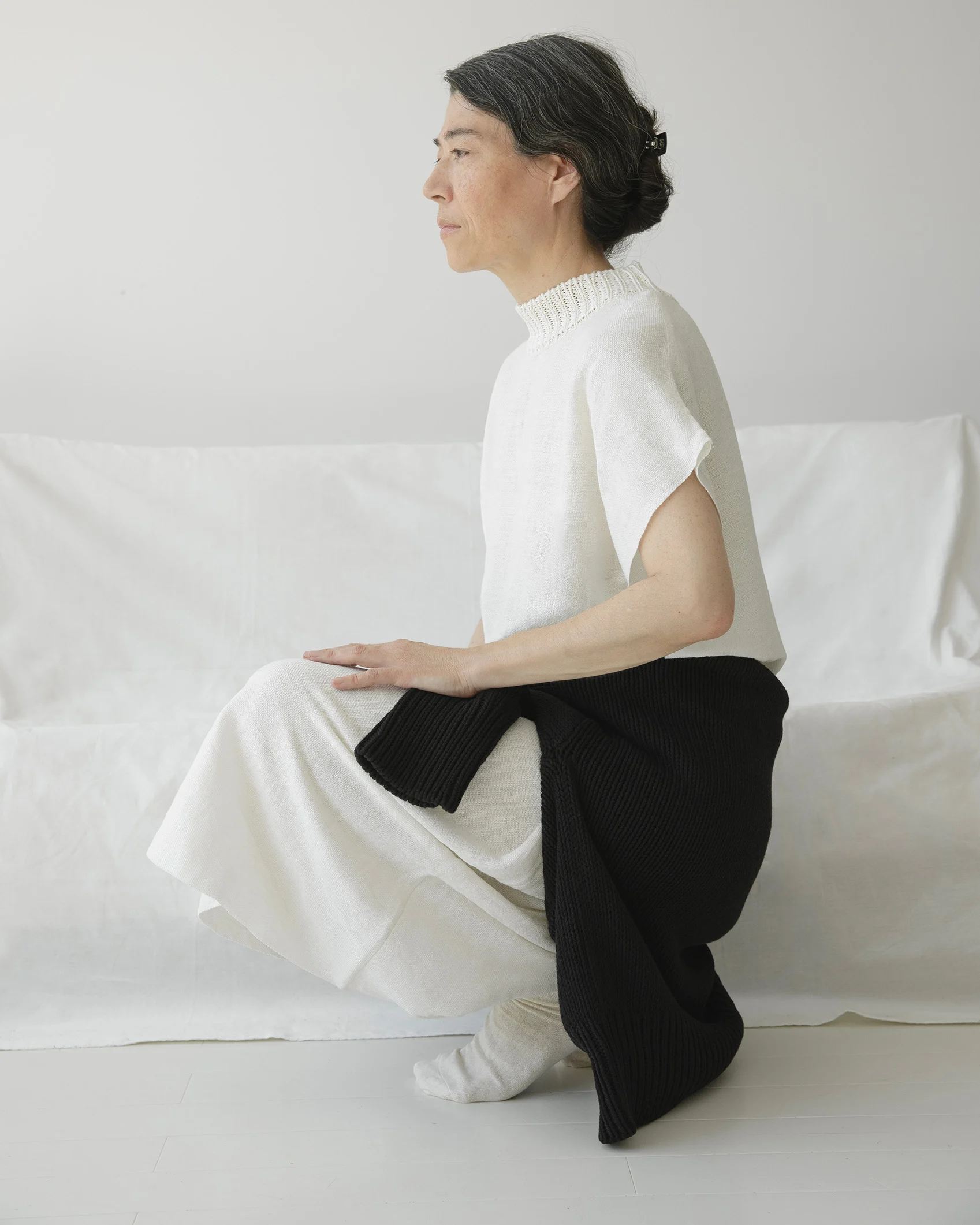 Hand-linking knit panels at lpknit