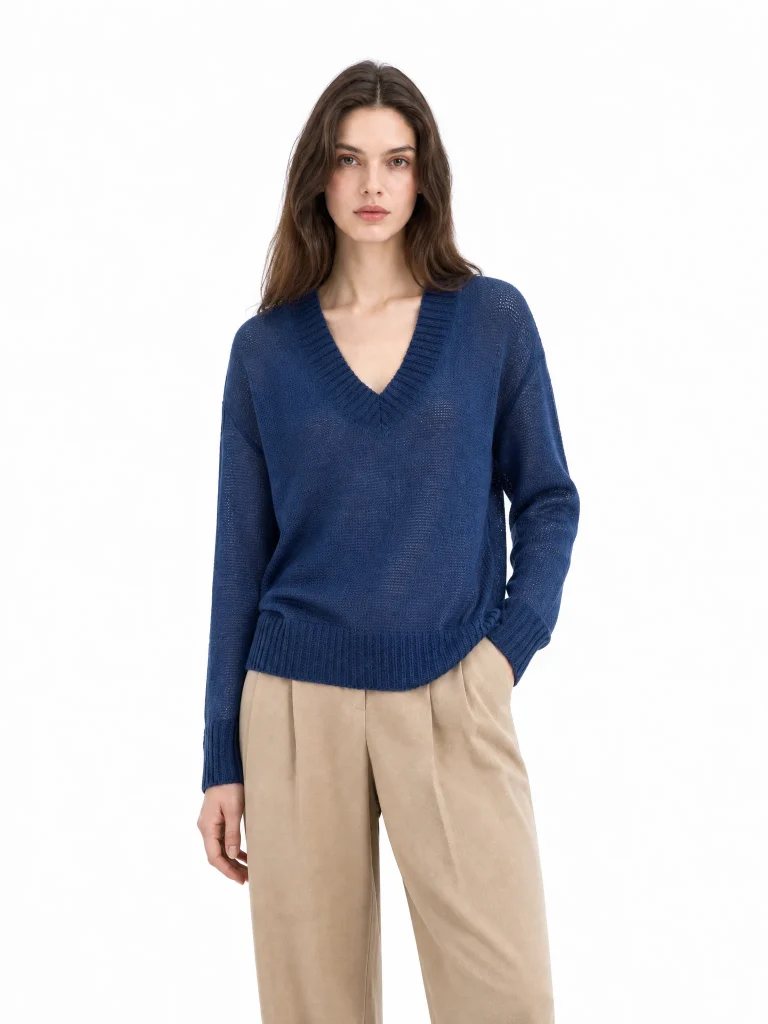 BC Alternative Women’s Early autumn New Product – Mohair Long-Sleeve Knit Shirt — 50% mohair, 36% nylon, 14% wool knitw