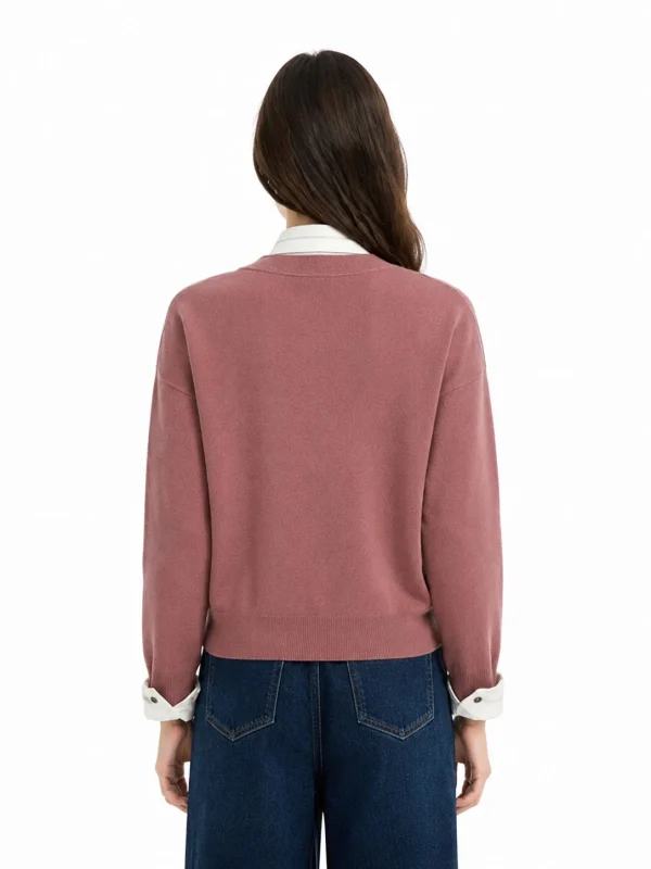 Cashmere cardigan with monili — 100% CASHMERE knitwear, view 4