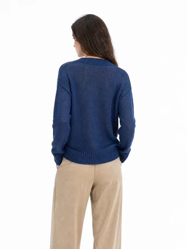 BC Alternative Women’s Early autumn New Product – Mohair Long-Sleeve Knit Shirt — 50% mohair, 36% nylon, 14% wool knitw