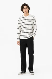 Striped Henley Knit Top — Man knitwear, view 5