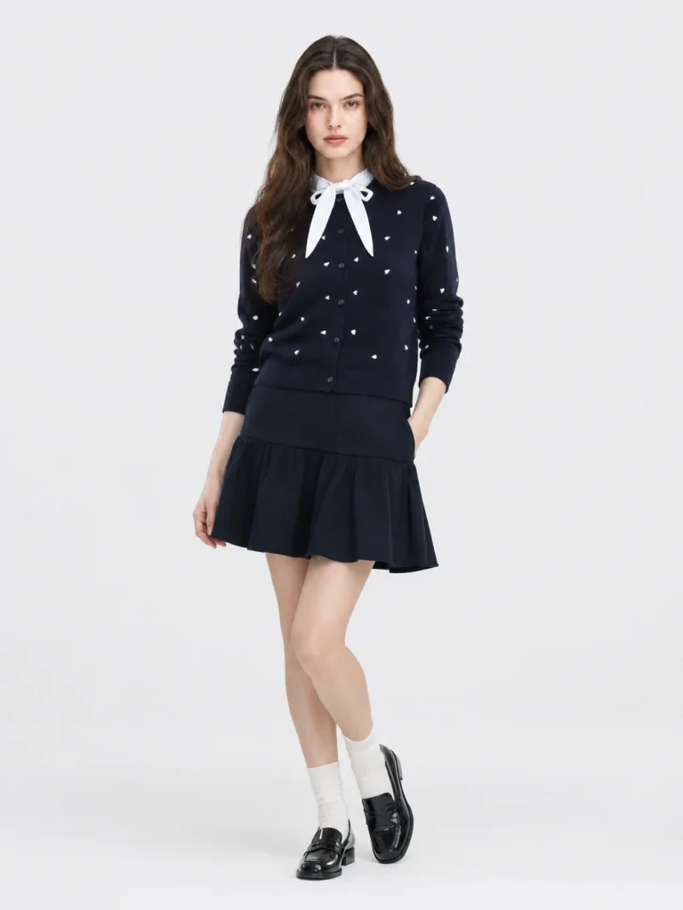 Wool-Blend Printed Cardigan — Wool / Acrylic / Polyester / Nylon Blend knitwear, view 5