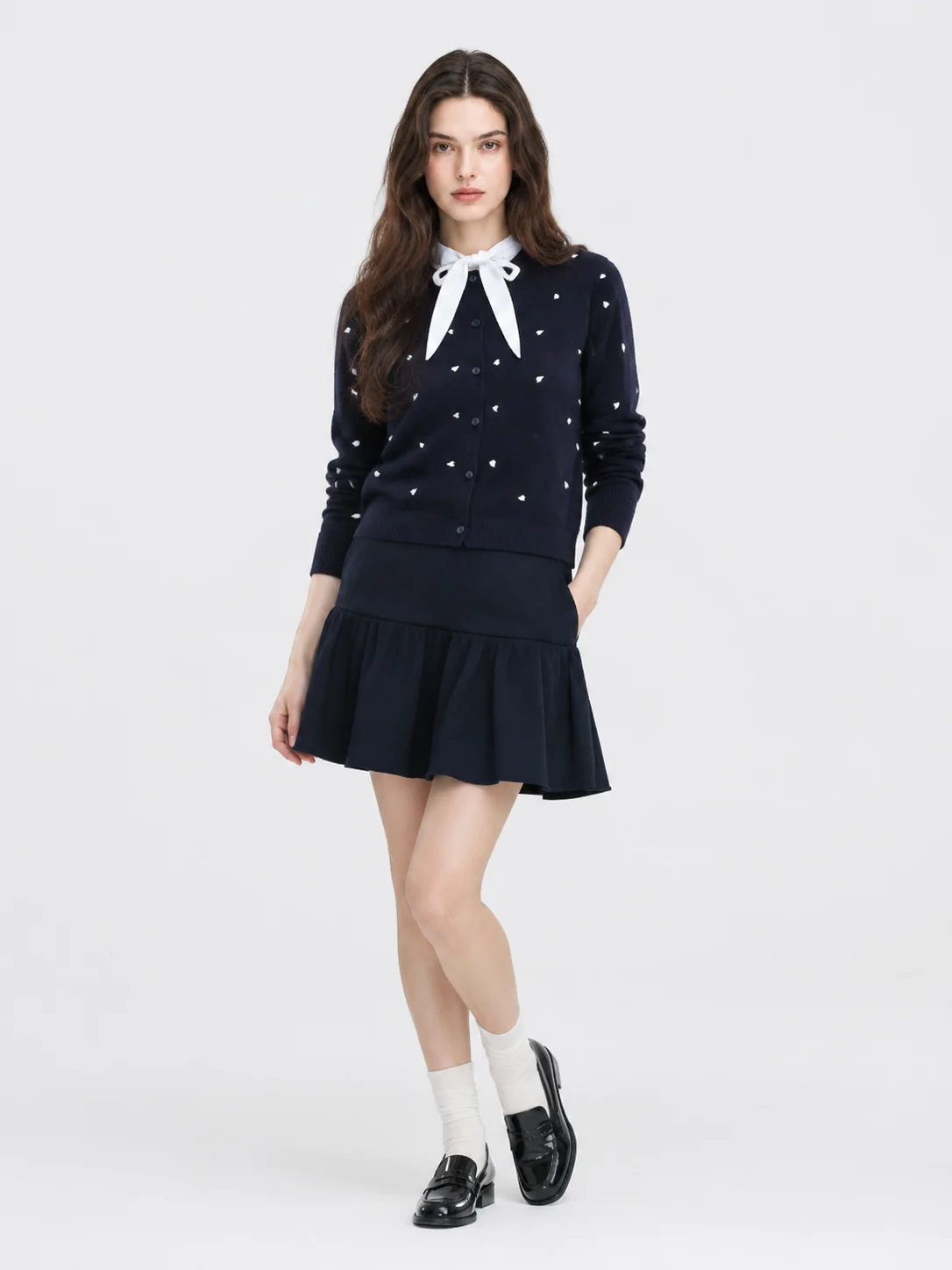 Wool-Blend Printed Cardigan — Wool / Acrylic / Polyester / Nylon Blend knitwear, view 5