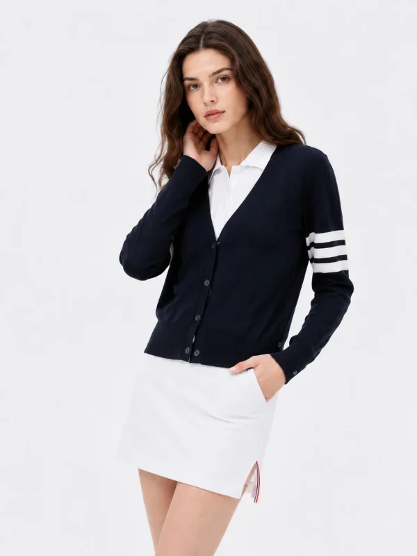 Merino Blend V-Neck Cardigan — Merino Wool / Acrylic / Polyester Blend knitwear by lpknit