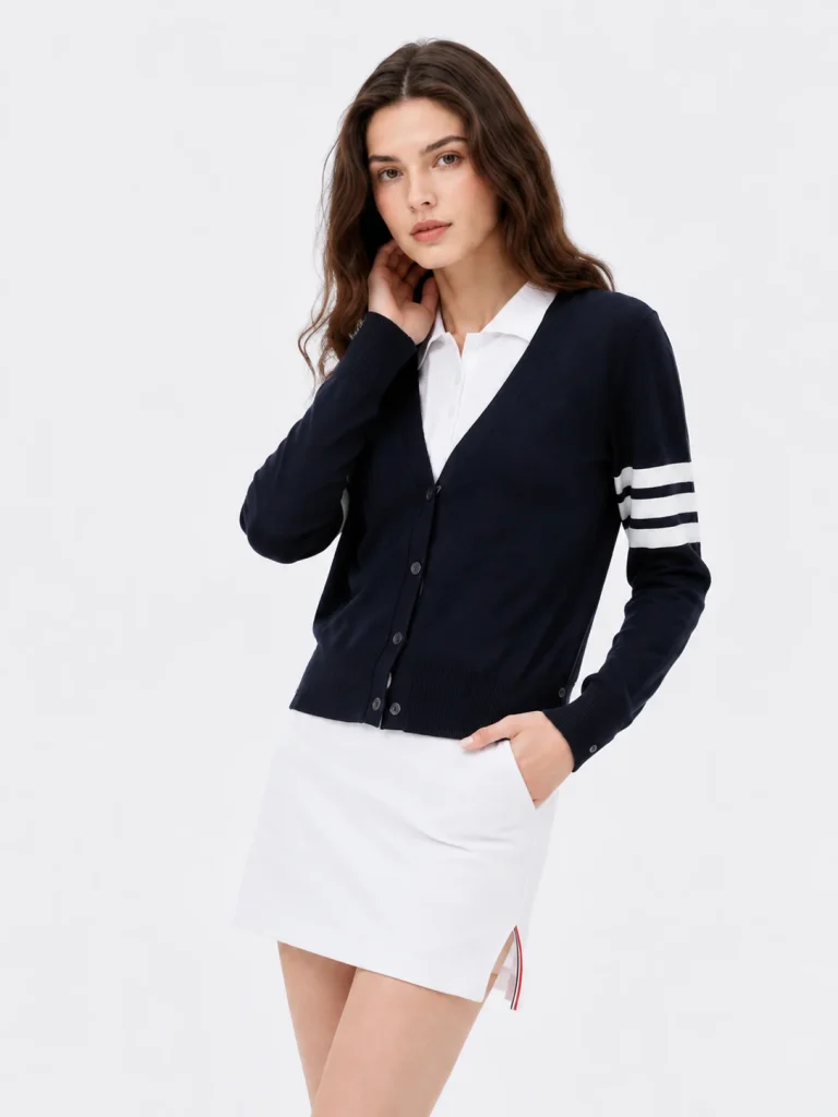 Merino Blend V-Neck Cardigan — Merino Wool / Acrylic / Polyester Blend knitwear by lpknit