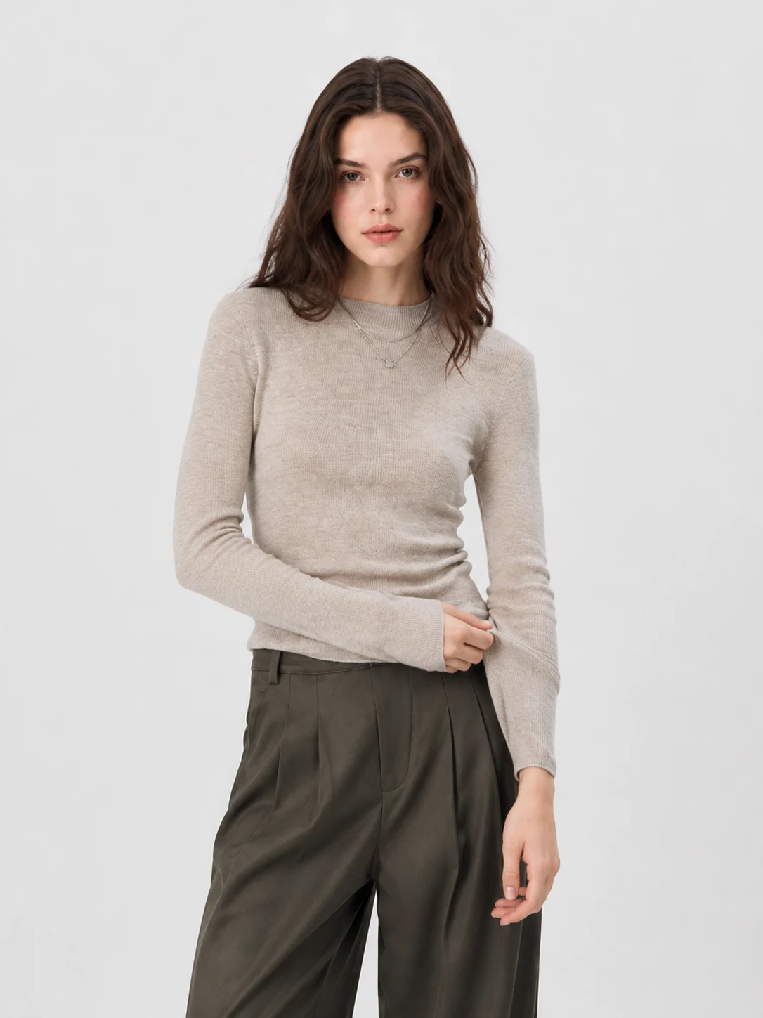 Slim Merino Blend Knit Top — Merino Wool / Viscose / Polyester Blend knitwear by lpknit