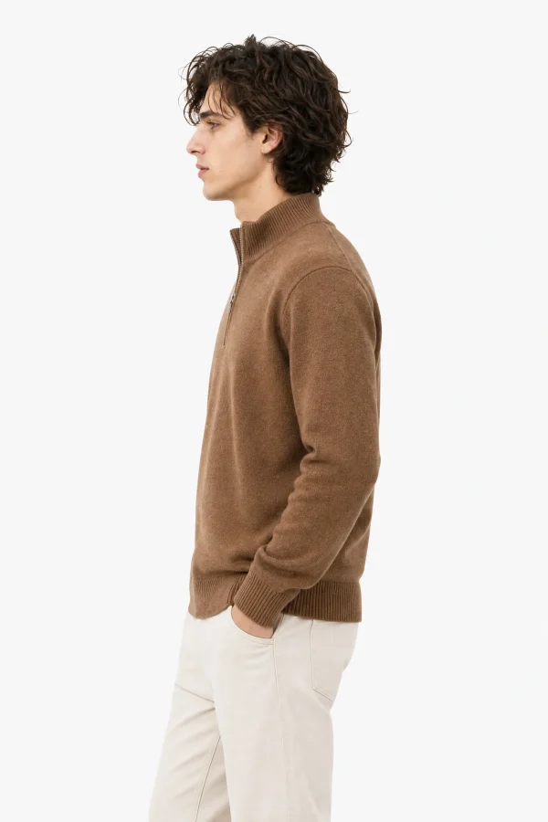 Wool Half-Zip Sweater — 100% Wool knitwear by lpknit