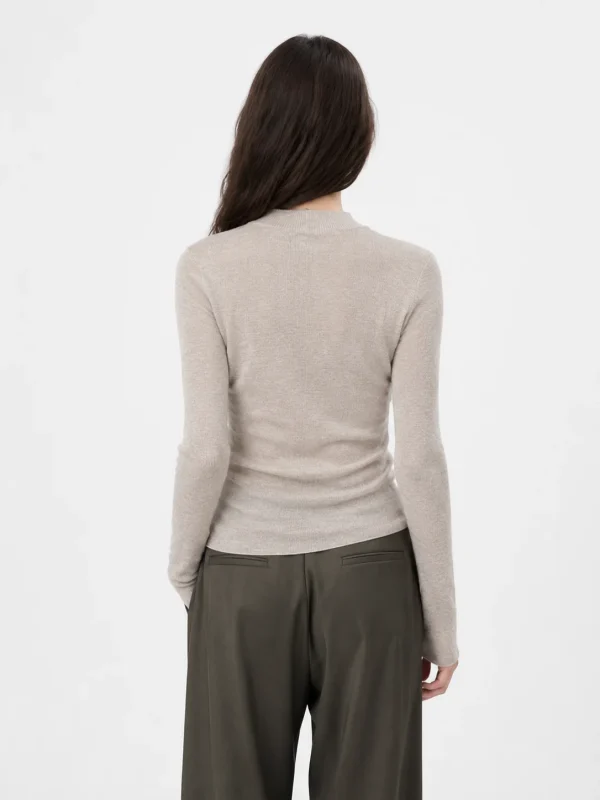 Slim Merino Blend Knit Top — Merino Wool / Viscose / Polyester Blend knitwear, view 3