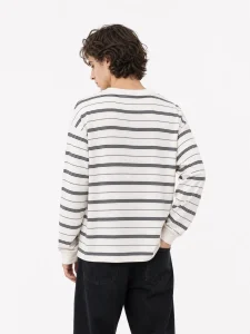 Striped Henley Knit Top — Man knitwear, view 3
