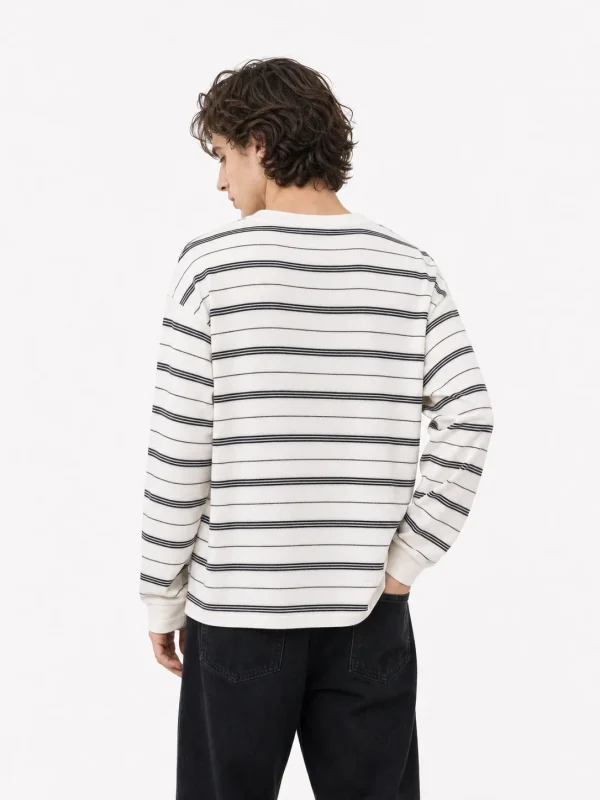 Striped Henley Knit Top — Man knitwear, view 3