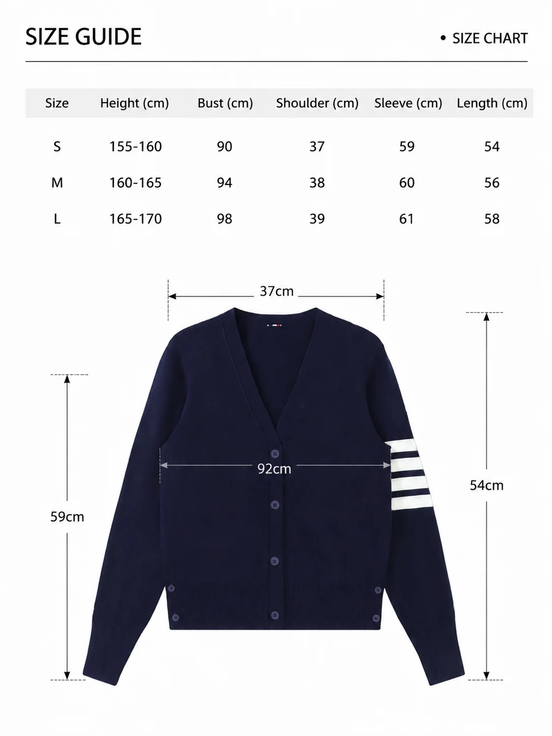 Merino Blend V-Neck Cardigan — Merino Wool / Acrylic / Polyester Blend knitwear, view 8