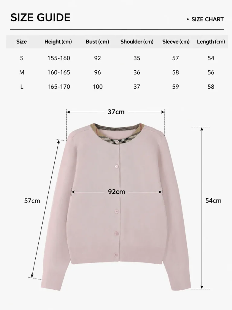 Round-Neck Wool Blend Cardigan — Polyester / Cotton Wool / Acrylic Blend knitwear, view 8