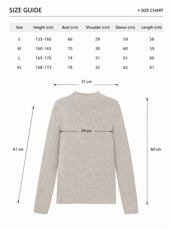 Slim Merino Blend Knit Top — Merino Wool / Viscose / Polyester Blend knitwear, view 8