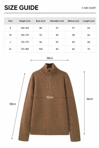 Wool Half-Zip Sweater — 100% Wool knitwear, view 8