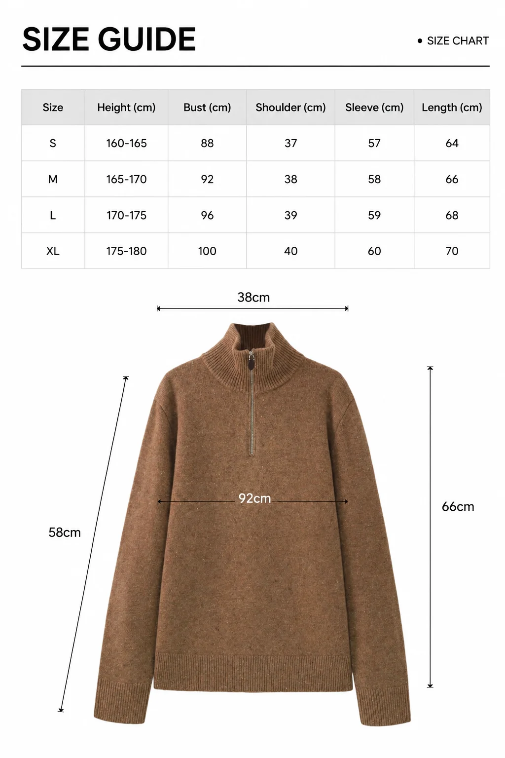 Wool Half-Zip Sweater — 100% Wool knitwear, view 8