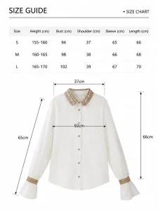 Cotton Shirt with Delicate Trim — 100% Cotton knitwear, view 8