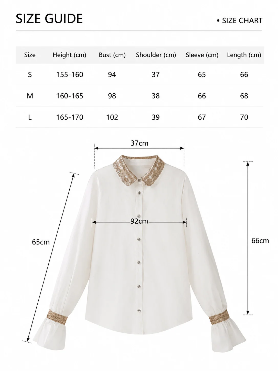 Cotton Shirt with Delicate Trim — 100% Cotton knitwear, view 8