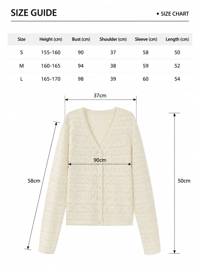 Openwork V-Neck Knit Cardigan — Cotton / Viscose Blend knitwear, view 8
