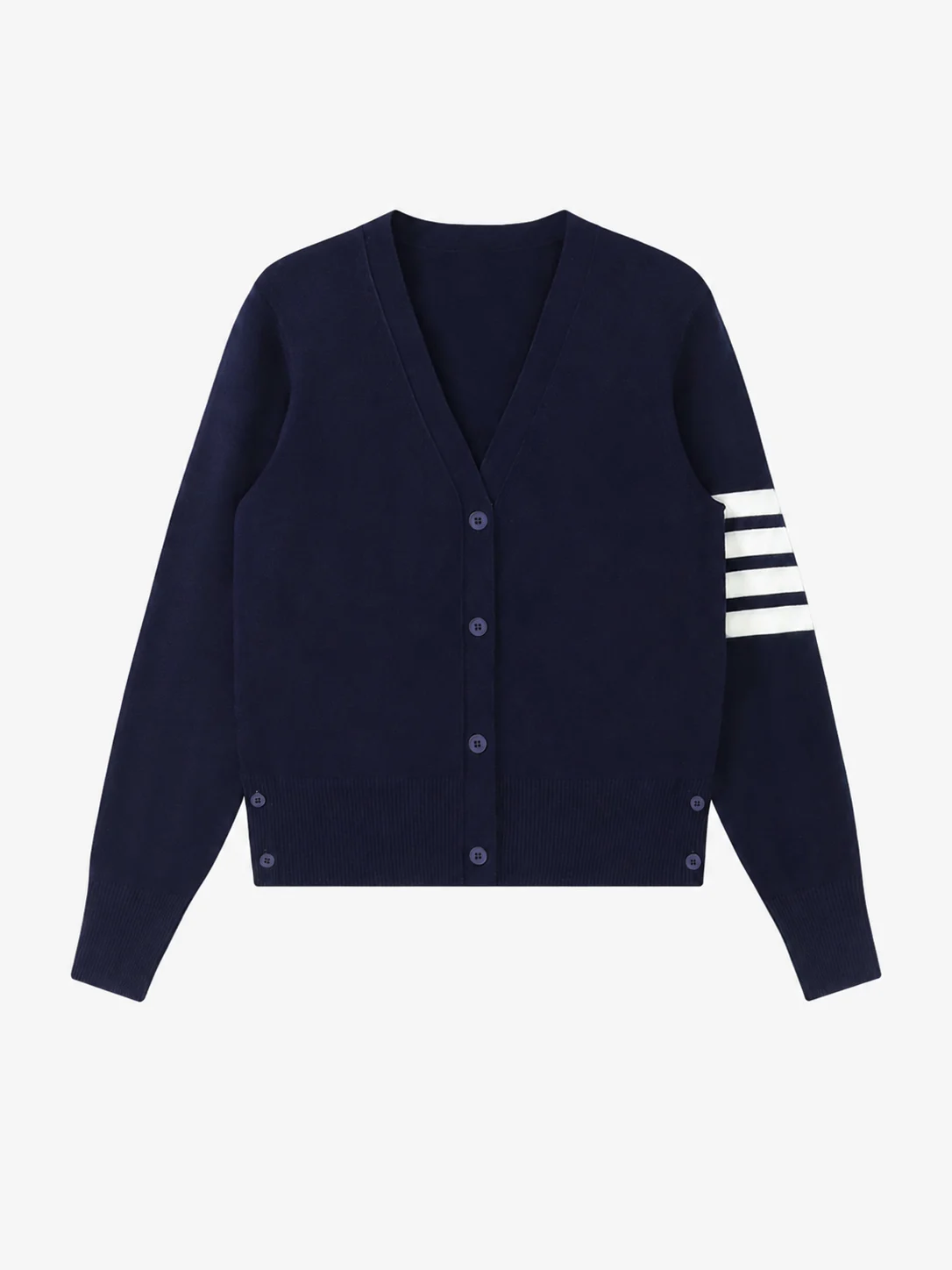 Merino Blend V-Neck Cardigan — Merino Wool / Acrylic / Polyester Blend knitwear, view 6
