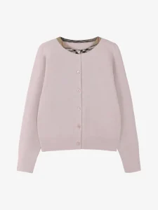 Round-Neck Wool Blend Cardigan — Polyester / Cotton Wool / Acrylic Blend knitwear, view 6