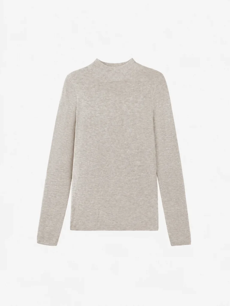 Slim Merino Blend Knit Top — Merino Wool / Viscose / Polyester Blend knitwear, view 6
