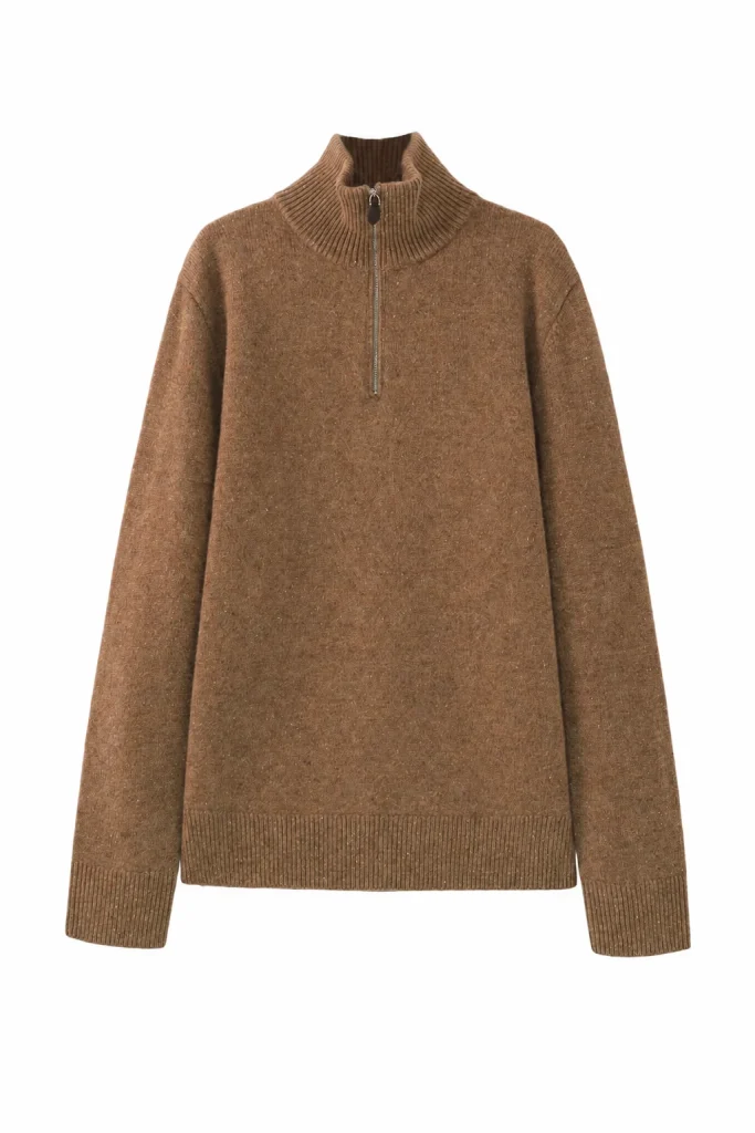 Wool Half-Zip Sweater — 100% Wool knitwear, view 6