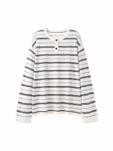 Striped Henley Knit Top — Man knitwear, view 6