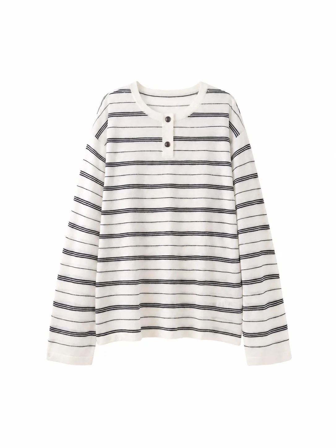 Striped Henley Knit Top — Man knitwear, view 6