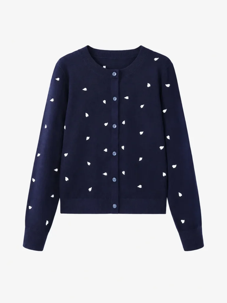 Wool-Blend Printed Cardigan — Wool / Acrylic / Polyester / Nylon Blend knitwear, view 6