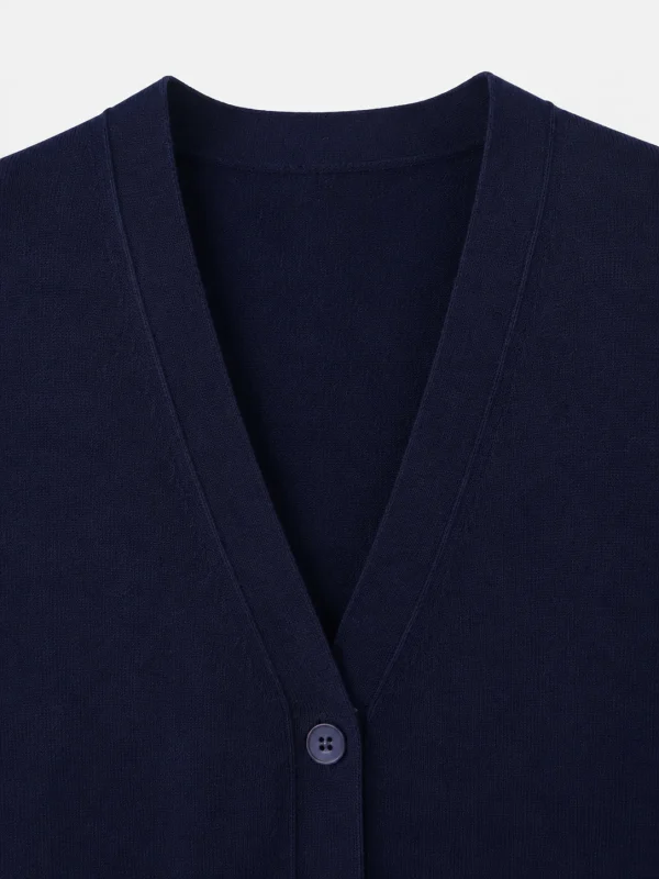 Merino Blend V-Neck Cardigan — Merino Wool / Acrylic / Polyester Blend knitwear, view 7