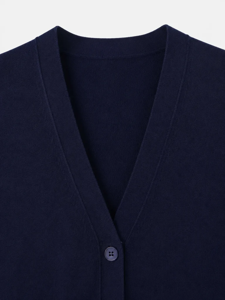 Merino Blend V-Neck Cardigan — Merino Wool / Acrylic / Polyester Blend knitwear, view 7