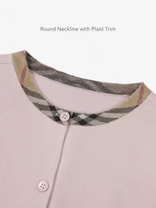Round-Neck Wool Blend Cardigan — Polyester / Cotton Wool / Acrylic Blend knitwear, view 7