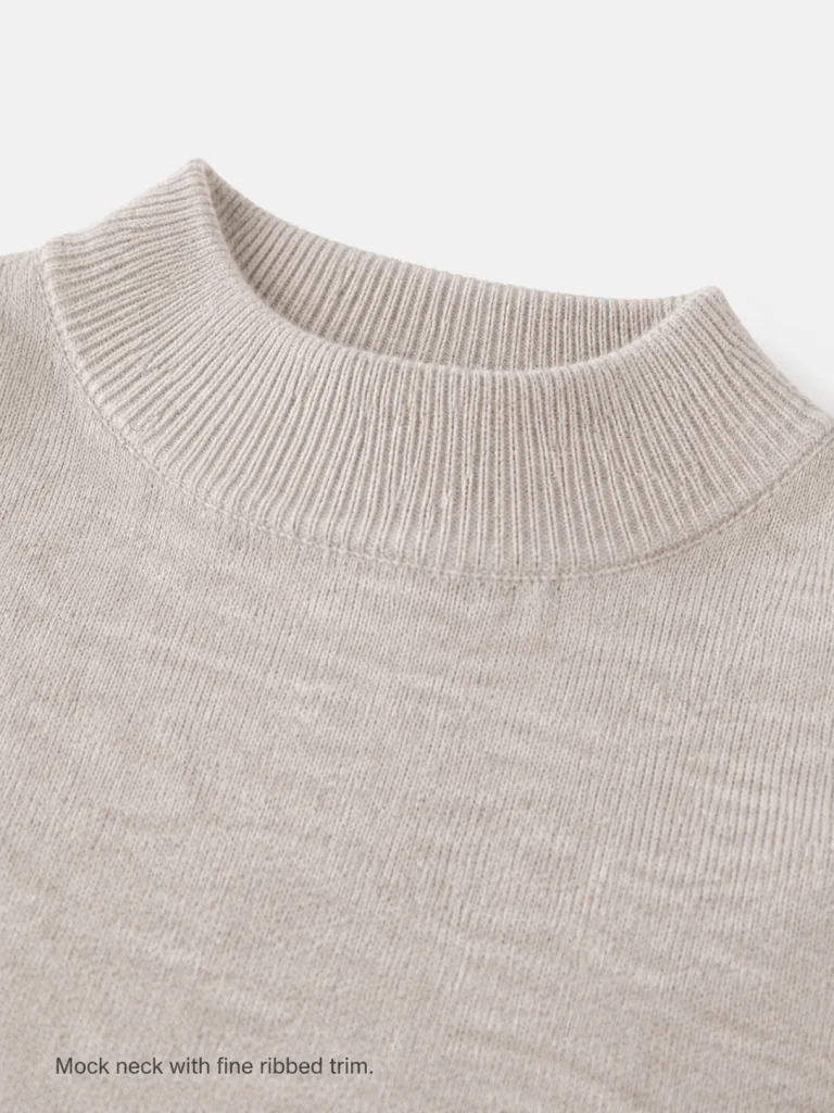 Slim Merino Blend Knit Top — Merino Wool / Viscose / Polyester Blend knitwear, view 7