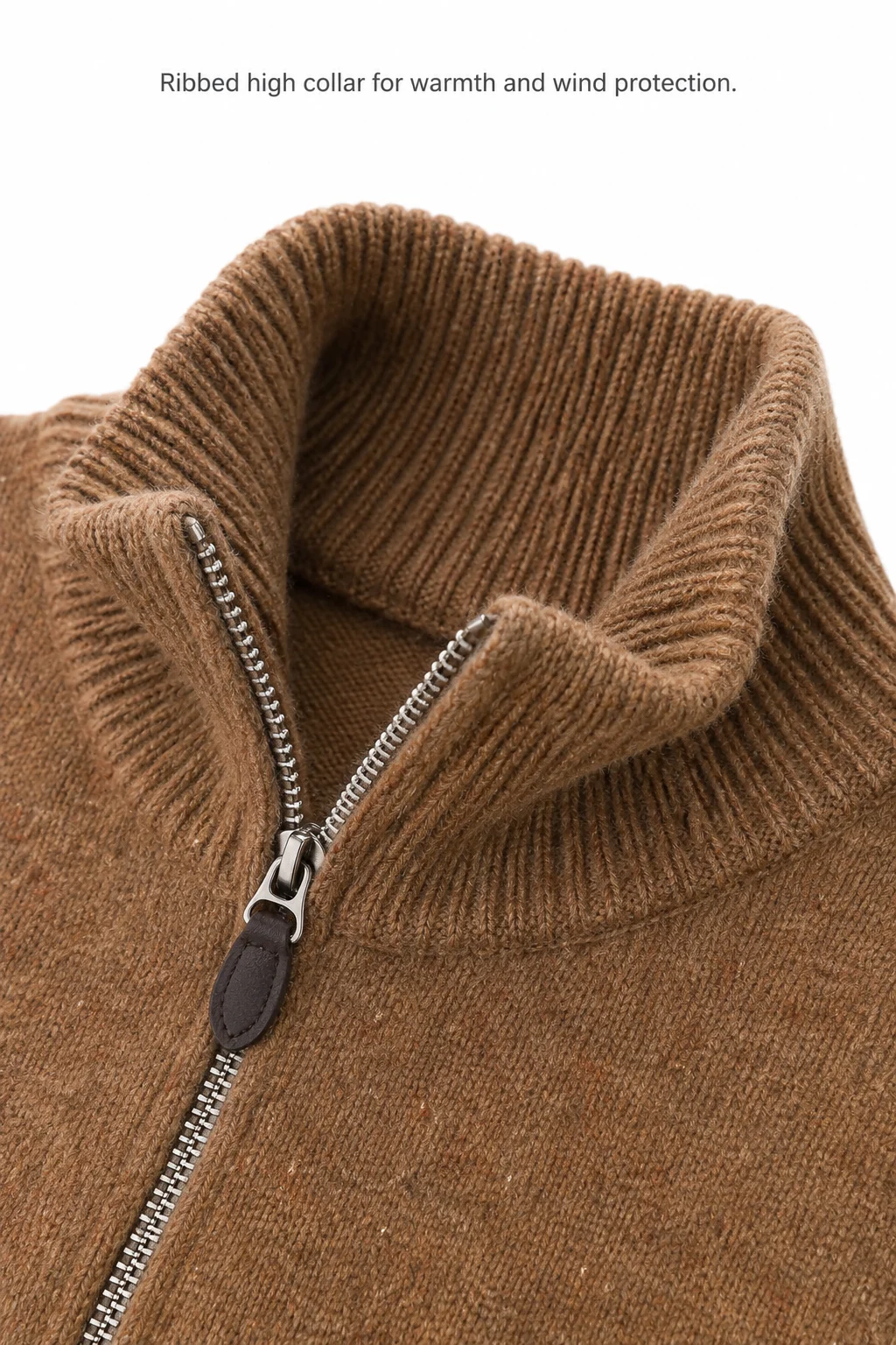 Wool Half-Zip Sweater — 100% Wool knitwear, view 7