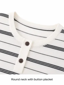Striped Henley Knit Top — Man knitwear, view 7