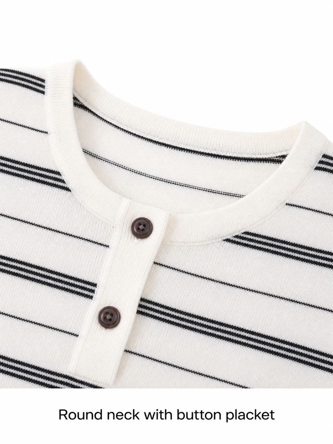 Striped Henley Knit Top — Man knitwear, view 7