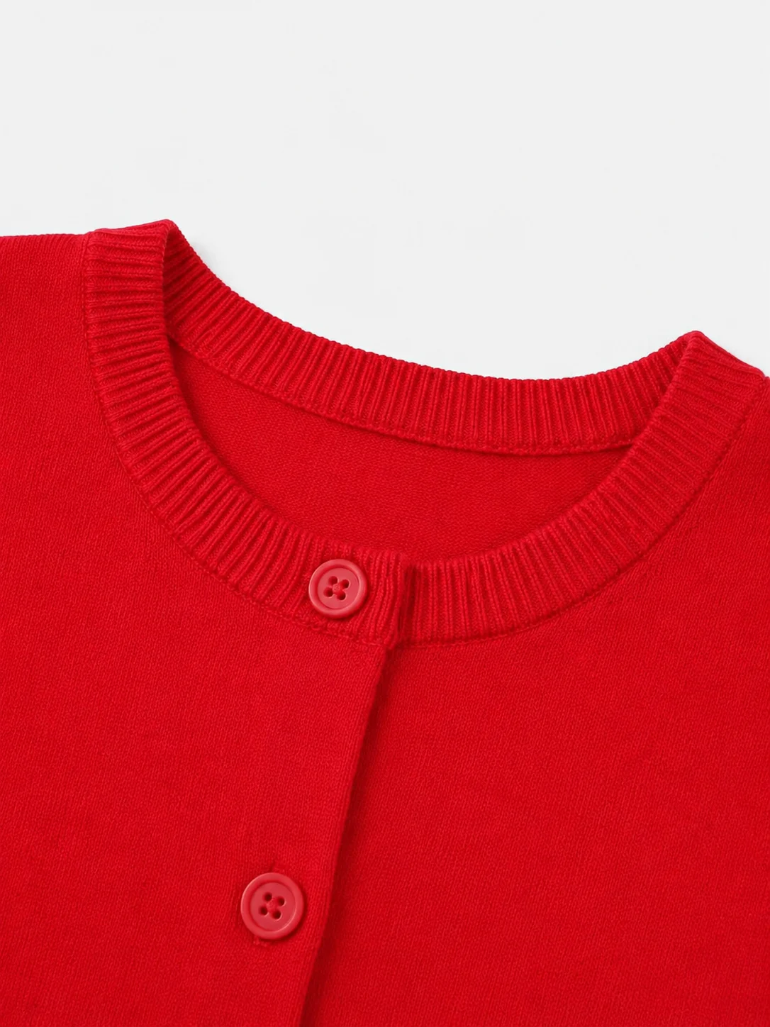 Fine-Knit Round-Neck Cardigan — Wool / Polyester / Viscose / Nylon Blend knitwear, view 7