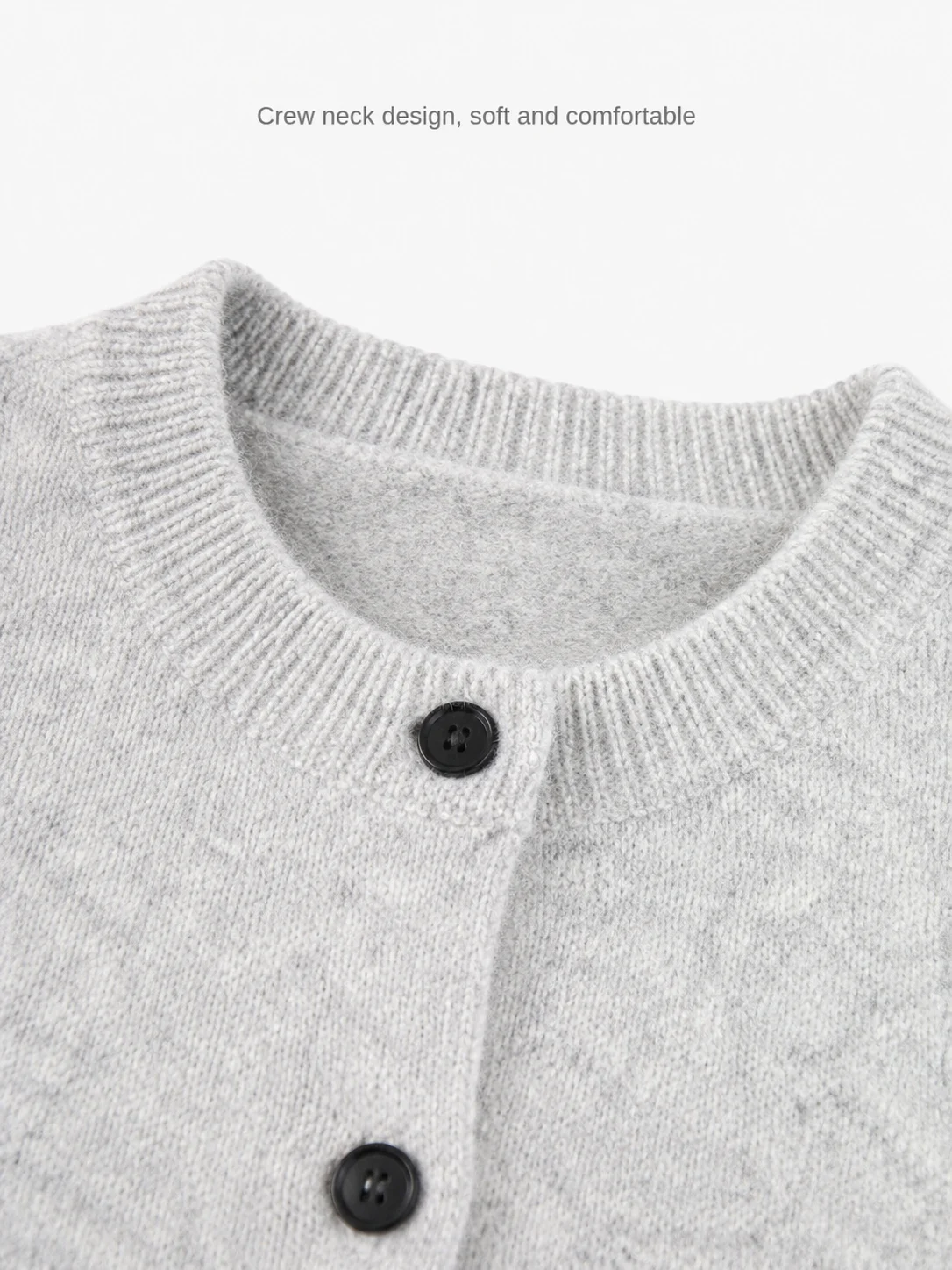 Illustrated Knit Button Cardigan — Polyester / Mulberry Silk / Spandex knitwear, view 7