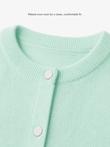 Wool Sheep Motif Cardigan — 100% Wool knitwear, view 7