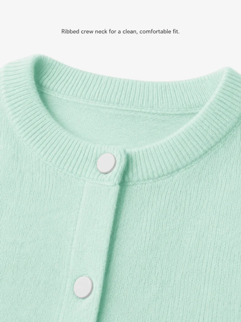 Wool Sheep Motif Cardigan — 100% Wool knitwear, view 7